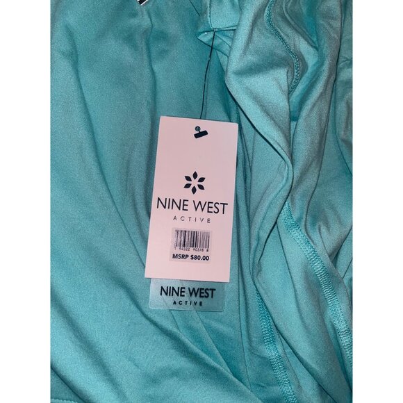 Nine West Sweater Women 2XL Cowl Neck Pullover Sweatshirt Tunic Turquoise Active - Picture 7 of 8